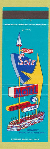 Matchbook Cover - Bon Soir Motel Granby QC