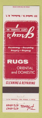 Matchbook Cover - Gray's Carpet Cleaning Rugs Rochester NY