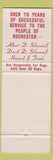 Matchbook Cover - Gray's Carpet Cleaning Rugs Rochester NY