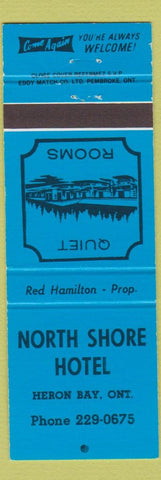 Matchbook Cover - North Shore Hotel Heron Bay ON blue