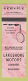 Matchbook Cover - Lakeshore Motors Lowbanks ON pink
