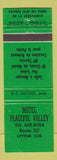 Matchbook Cover - Motel Peaceful Valley Lytton QC green