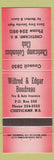 Matchbook Cover - Boudreau Insurance Cheticamp NS Columbus Club red