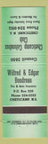 Matchbook Cover - Boudreau Insurance Cheticamp NS Columbus Club green