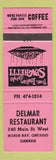 Matchbook Cover - Delmar Restaurant North Bay ON pink #1