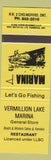 Matchbook Cover - Vermillion Lake Marina Chelmsford ON yellow