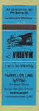 Matchbook Cover - Vermillion Lake Marina Chelmsford ON blue