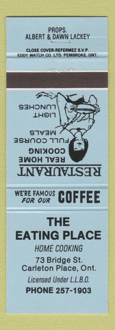 Matchbook Cover - Eating Place Restaurant Carleton Place ON light blue