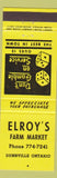 Matchbook Cover - Elroy's Farm Market Dunnville ON yellow