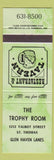 Matchbook Cover - Trophy Room St Thomas ON Glen Haven Lanes bowling green