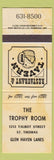 Matchbook Cover - Trophy Room St Thomas ON Glen Haven Lanes bowling yellow