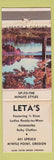 Matchbook Cover - Leta's Women's Clothes Myrtle Point OR WEAR