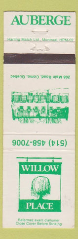Matchbook Cover - Willow Place Como QC