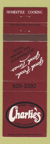 Matchbook Cover - Charlie's Cafe Bar San Antonio TX