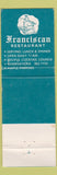 Matchbook Cover - Franciscan Restaurant San Francisco CA WORN