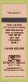 Matchbook Cover - Burning Ridge Golf Club Myrtle Beach SC WEAR