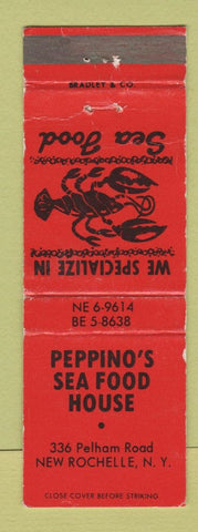 Matchbook Cover - Peppino's Seafood House New Rochelle NY WEAR
