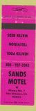 Matchbook Cover - Sands Motel San Simeon CA pink