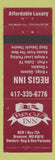 Matchbook Cover - Regis Inn Branson MO