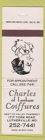 Matchbook Cover - Charles of Lanham Coiffures Salon Lutherville MD