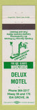 Matchbook Cover - Delux Motel Ida Grove IA