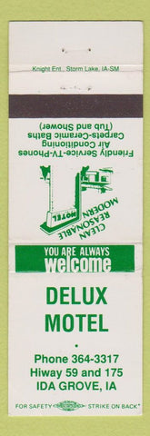 Matchbook Cover - Delux Motel Ida Grove IA