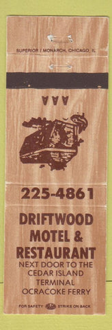 Matchbook Cover - Driftwood Motel Restaurant Raleigh NC