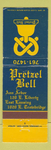Matchbook Cover - Pretzel Bell Ann Arbor East Lansing MI WEAR
