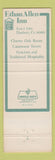 Matchbook Cover - Ethan Allen Inn Danbury CT