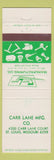 Matchbook Cover - Carr Lane Manufacturing St Louis MO