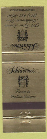 Matchbook Cover - Schiavone's Italian Middletown OH