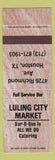 Matchbook Cover - Luling City Market BBQ Houston TX