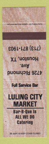 Matchbook Cover - Luling City Market BBQ Houston TX
