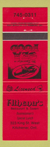 Matchbook Cover - Athena's Restaurant Kitchener ON red
