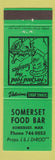 Matchbook Cover - Somerset Food Bar Somerset MB green