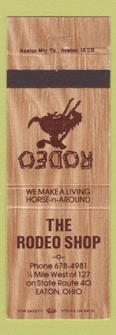 Matchbook Cover - The Rodeo Shop Eaton OH
