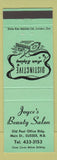 Matchbook Cover - Joyce's Beauty Salon Sussex NB green