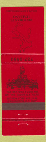 Matchbook Cover - Ristorante Italiano Italian Washington DC