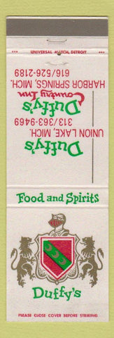 Matchbook Cover - Duffy's Union Lake MI Harbor Springs