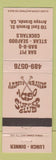 Matchbook Cover - Oak Pit BBQ Arroyo Grande CA