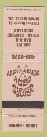 Matchbook Cover - Oak Pit BBQ Arroyo Grande CA