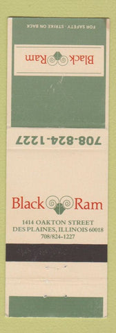 Matchbook Cover - Black Ram Des Plaines IL