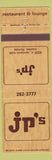 Matchbook Cover - JP's Restaurant Naples FL