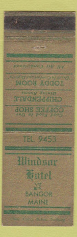 Matchbook Cover - Windsor Hotel Bangor ME