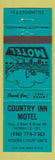 Matchbook Cover - Country Inn Motel Dunnville ON teal