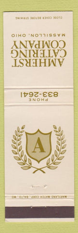 Matchbook Cover - Amherst Catering Company Massillon OH