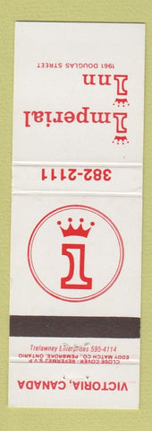 Matchbook Cover - Imperial Inn Victoria BC