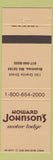 Matchbook Cover - Howard Johnson's Motor Lodge Braintree MA
