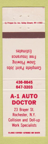 Matchbook Cover - A1 Auto Doctor Rochester NY Paint