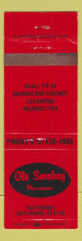 Matchbook Cover - Ole Smokey Restaurant Gatlinburg TN